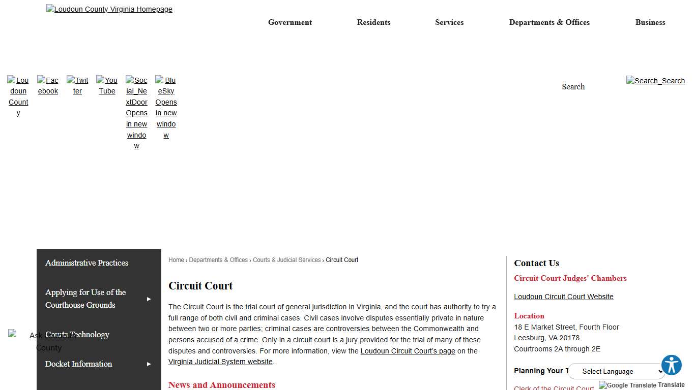 Circuit Court | Loudoun County, VA - Official Website